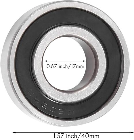 20PCS 6203-RS Ball Bearing Kit - Bearing Steel and Double Rubber Sealed Miniature Deep Groove Ball Bearing Kit Set (17X40X1 in Saudi Arabia