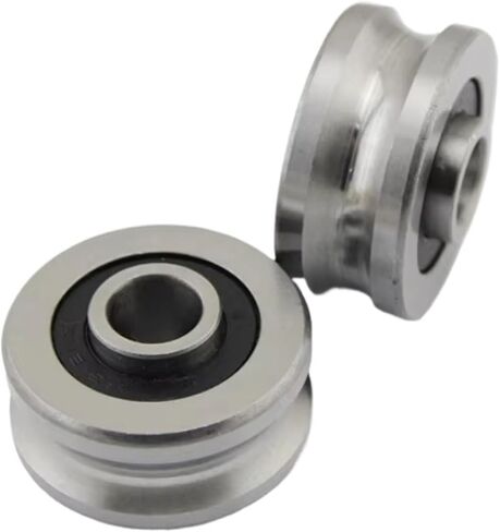 20pcs/50pcs SG20 6x24x11mm U Groove Roller Bearing Roller Wheel Pulley Ball Bearing Guide Track 6 * 24 * 11mm(50pcs) in Saudi Arabia