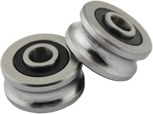 20pcs/50pcs SG20 6x24x11mm U Groove Roller Bearing Roller Wheel Pulley Ball Bearing Guide Track 6 * 24 * 11mm(50pcs) in Saudi Arabia