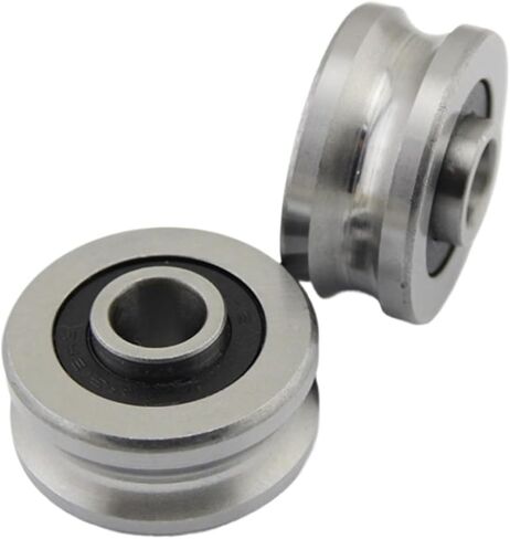 20pcs/50pcs SG20 6x24x11mm U Groove Roller Bearing Roller Wheel Pulley Ball Bearing Guide Track 6 * 24 * 11mm(50pcs) in Saudi Arabia