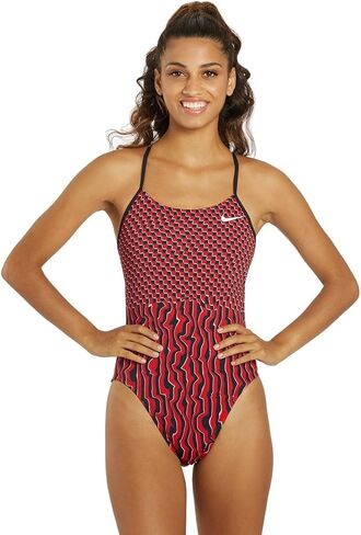 Check Drippy Check Nike Women Check One One Piece Swimsuit University Red ، 38 in Saudi Arabia