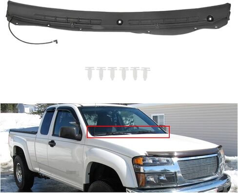 الزجاج الأمامي Cowl Vent Grille متوافق مع 2004-2012 Colorado Canyon 20820072 Wiper Cowl Grill لوحة غطاء بلاستيكي أسود in Saudi Arabia