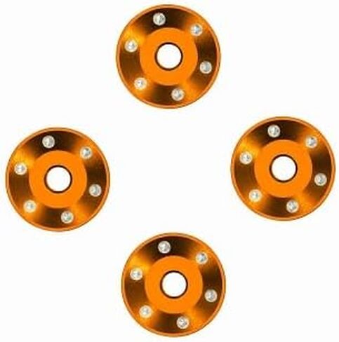 Wheel washers, machined Aluminum, Orange (4) in Saudi Arabia