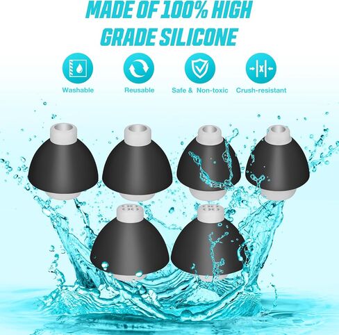 3 Pairs Nose Pillows Compatible with Navage Nasal Care - High Grade Silicone Nose Buds Sinus Pillows Compatible with Navage Nasal Irrigation System (Small, Standard, Extra Large) in Blue & White in Saudi Arabia