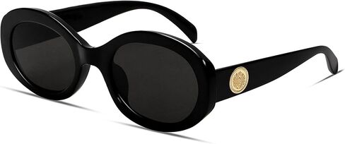 Tya Retro Oval Sunglasses for Women 90s Round Chic UV400 Protection 2025 Crunky Chicen Frame Classes in Kuwait
