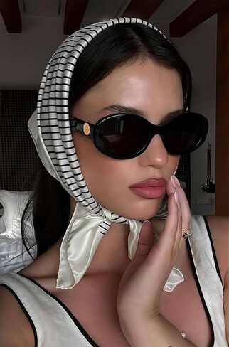 Tya Retro Oval Sunglasses for Women 90s Round Chic UV400 Protection 2025 Crunky Chicen Frame Classes in Kuwait