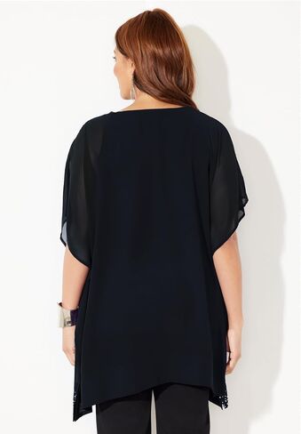 Catherines Women's Plus Size Embellished Poncho in Saudi Arabia