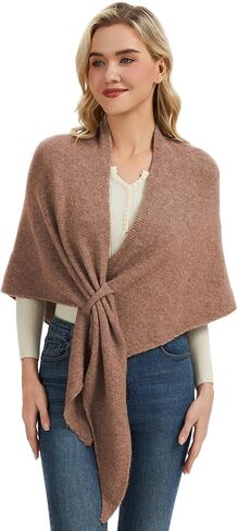 Triangle Shawl Wraps For Women Soft Knitted Pashmina Shawls Wrap in Saudi Arabia