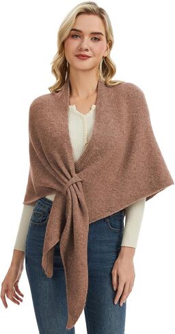 Triangle Shawl Wraps For Women Soft Knitted Pashmina Shawls Wrap in Saudi Arabia