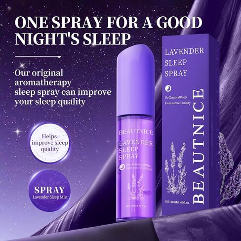 Lavender Sleep Spray - Natural Chemical-Free Sleep Aid | 50ml Calming Pillow Mist for Relaxation & Better Sleep in Saudi Arabia