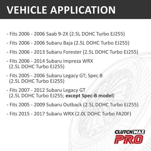 Clutchmaxpro مجموعة قابض OEM Hight Duty متوفرة مع 2006 SAAB 9-2x 2005-2017 Subaru Baja Forester Impreza WRX Legacy GT spec-b Outback WRX 2.0L 2.5L EJ255 FA20F (CP15026HD-CK) in Saudi Arabia