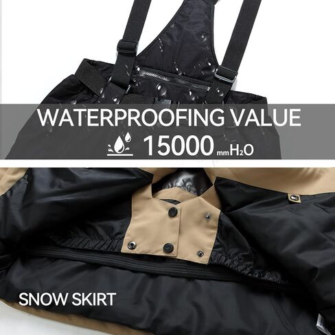 Men's Ski Jacket and Pants Set,Snow Suits for Men Waterproof Windproof,Winter Outdoor Ski Suit for Mountain/Snowboarding in Saudi Arabia