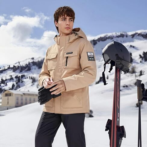 Men's Ski Jacket and Pants Set,Snow Suits for Men Waterproof Windproof,Winter Outdoor Ski Suit for Mountain/Snowboarding in Saudi Arabia