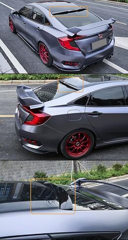 مرسومة مفسد سقف خلفي لامع لامع متوافق مع 2016-2021 10th Gen Honda Civic 4 Door Sedan in Saudi Arabia