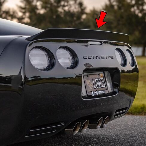 SpoilerKing Duckbill Trunk Spoiler Compatible with Chevy Corvette C5 1997-2004 (380P) Black in Saudi Arabia