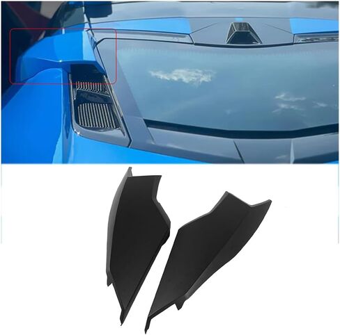 A Pair Rear Roof Intake Ports for Corvette C8 Coupe 2020-2025 (Not Suitable for Convertible) Spoiler Engine Compartment Air Intake No Drilling (Glossy Black) in Saudi Arabia
