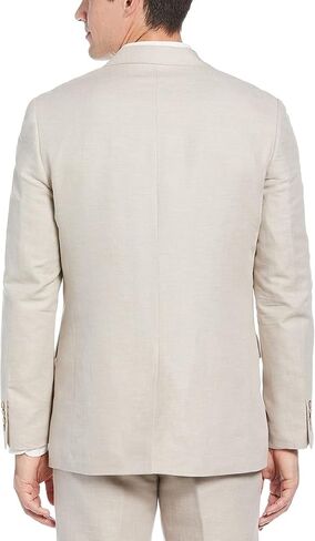 Perry Ellis Men's Linen-Blend Suit Jacket, Breathable Single Breasted Blazer, Regular Fit, with Chest Pocket (Sizes 36-54) in Saudi Arabia