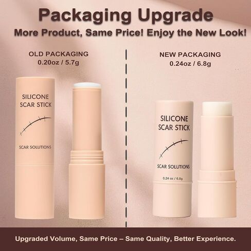 Scar Solutions Silicone Scar Stick,60% Silicone for Face and Body, Stick Applicator Manual Massage Suitable 2PCS in Saudi Arabia
