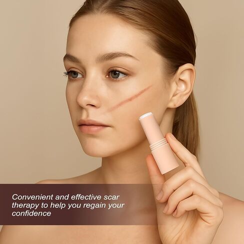 Scar Solutions Silicone Scar Stick,60% Silicone for Face and Body, Stick Applicator Manual Massage Suitable 2PCS in Saudi Arabia
