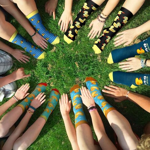 6 Pairs Yellow Duck Socks Gifts for Women Men Duck Lovers Christmas Socks Stuffer Gift Idea for Animal Lover in Saudi Arabia