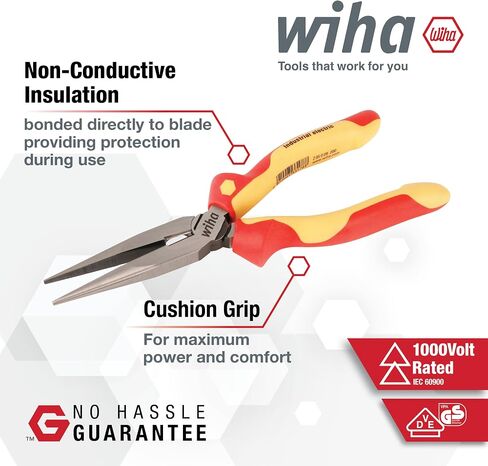 Wiha 32968 3 Piece Insulated Industrial Grip Pliers and Cutters Set, Red in Saudi Arabia