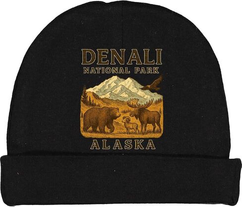 inktastic Denali National Park Alaska Wildlife Scene Baby Beanie Hat in Saudi Arabia