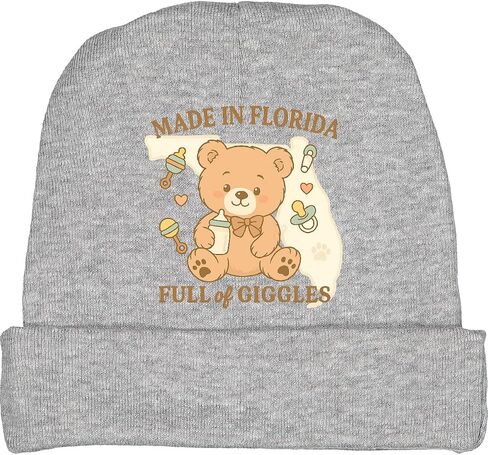 inktastic Made in Florida Cute Teddy Bear Baby Gift Baby Beanie Hat in Saudi Arabia