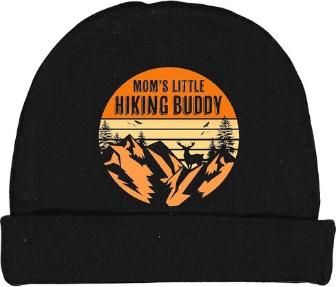 inktastic Mom's Little Hiking Buddy Baby Beanie Hat in Saudi Arabia