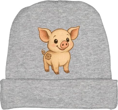 inktastic Cute Cartoon Piglet Illustration Baby Beanie Hat in Saudi Arabia