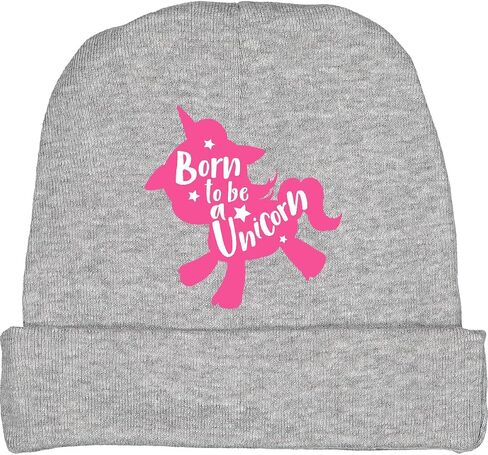 inktastic Born to Be a Unicorn, Unicorn Silhouette, Stars Baby Beanie Hat in Saudi Arabia