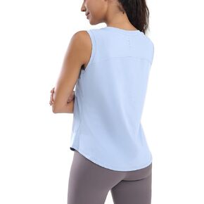Women's Sleeveless Workout Tops Lightweight Athletic Tank Tops Loose Fit Tennis Yoga Running Gym Shirts for Women in Saudi Arabia