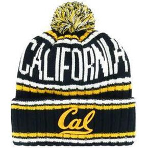 Officially Licensed Cal Berkeley Navy Cuffed Knit Pom Beanie Hat Classic Embroidered University Team Logo Blue Winter White Sports Cap in Saudi Arabia