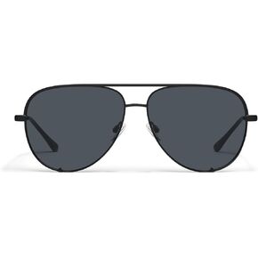 Quay - Sunglasses for Men & Women, Polarized Aviator Lenses with UV Protection, Oversized Sunglasses (High Key Large, Black) in Kuwait