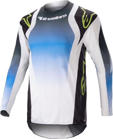 Alpinestars 3760823-9702-SM: Techstar Push Jersey Nightlife Blue/White SM in Kuwait