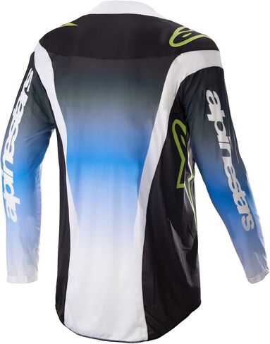 Alpinestars 3760823-9702-SM: Techstar Push Jersey Nightlife Blue/White SM in Kuwait