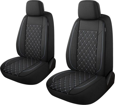 Breathble Car Seat Covers Front Set,Washable Seat Covers for Cars,Premium Cloth Car Seat Protectors,Interior Covers for Cars,Sedan Van Truck SUV(Black) in Saudi Arabia