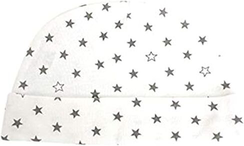 Newborn Baby Soft Cotton Organic Cap and Mitten Set Sunny Hatsfor Hospital Baby Boy and Girl(0-6 Months) White in Saudi Arabia