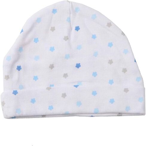 Newborn Baby Soft Cotton Organic Cap and Mitten Set Sunny Hatsfor Hospital Baby Boy and Girl(0-6 Months) White in Kuwait