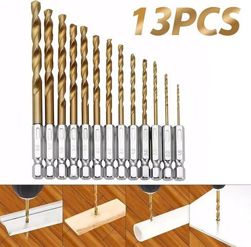 13 قطعة سد hex Shank HSS Titanium مجموعة بتات بتلف بت in Saudi Arabia