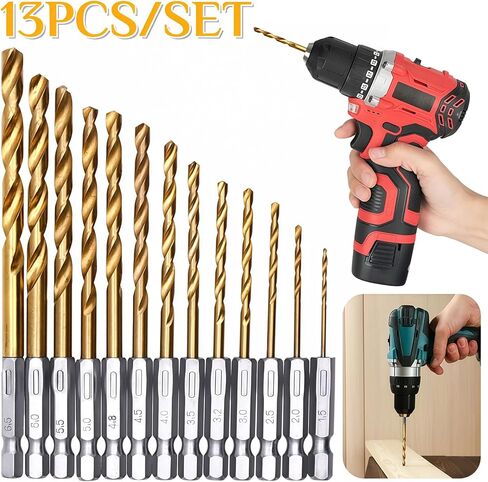 13 قطعة سد hex Shank HSS Titanium مجموعة بتات بتلف بت in Saudi Arabia