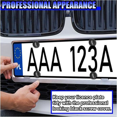 Rustproof Car License Plate Screw Kit, Stainless Steel Self Anti-Theft Anti-Rattle Tapping Mounting Bolts, Auto Fasteners for Securing License Plate Frames and Covers on Car Truck SUV (20PCS) in Kuwait