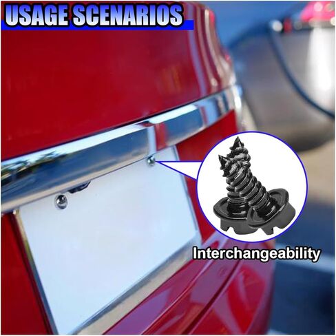 Rustproof Car License Plate Screw Kit, Stainless Steel Self Anti-Theft Anti-Rattle Tapping Mounting Bolts, Auto Fasteners for Securing License Plate Frames and Covers on Car Truck SUV (20PCS) in Kuwait