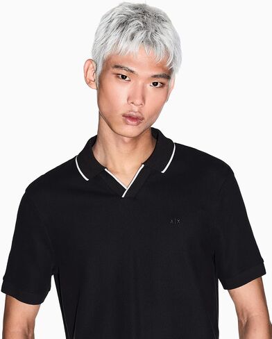 Armani Exchange Mens Johnny Collar Piquet Polo in Saudi Arabia