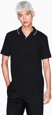 Armani Exchange Mens Johnny Collar Piquet Polo in Saudi Arabia