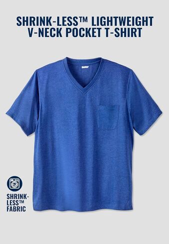 KingSize Men's Big & Tall Shrink-Less Lightweight V-Neck Pocket T-Shirt in Saudi Arabia