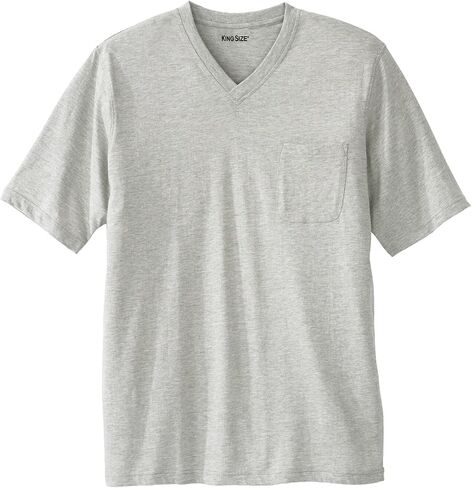 KingSize Men's Big & Tall Shrink-Less Lightweight V-Neck Pocket T-Shirt in Saudi Arabia