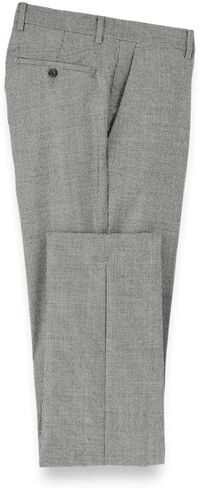 Paul Fredrick Men's Wool Flannel Houndstooth Flat Front Pants in Kuwait