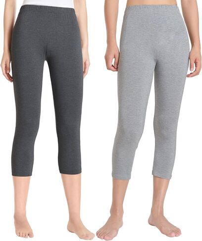 Latuza Women's Bamboo Viscose 21" Capri Pajama Leggings Soft Sleep Leggings in Saudi Arabia