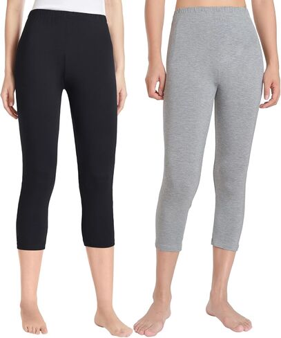 Latuza Women's Bamboo Viscose 21" Capri Pajama Leggings Soft Sleep Leggings in Saudi Arabia