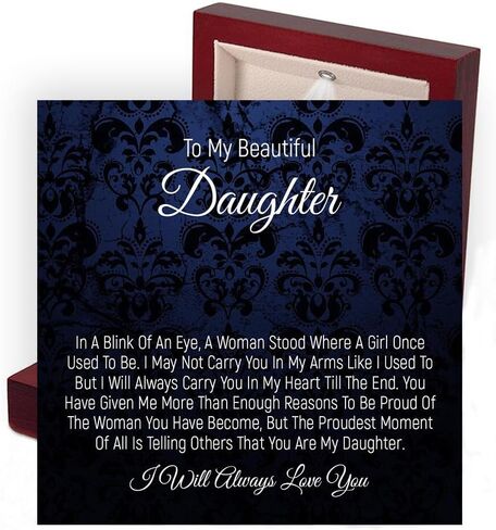 To My Daughter Bracelet, I Love You Bracelet, Daughter Gift, Christmas, Birthday Gift with Message Card and Box in Saudi Arabia